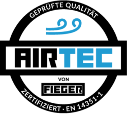 Airtec - kontrollierte Lüftung Zertifiziert EN 14351-1